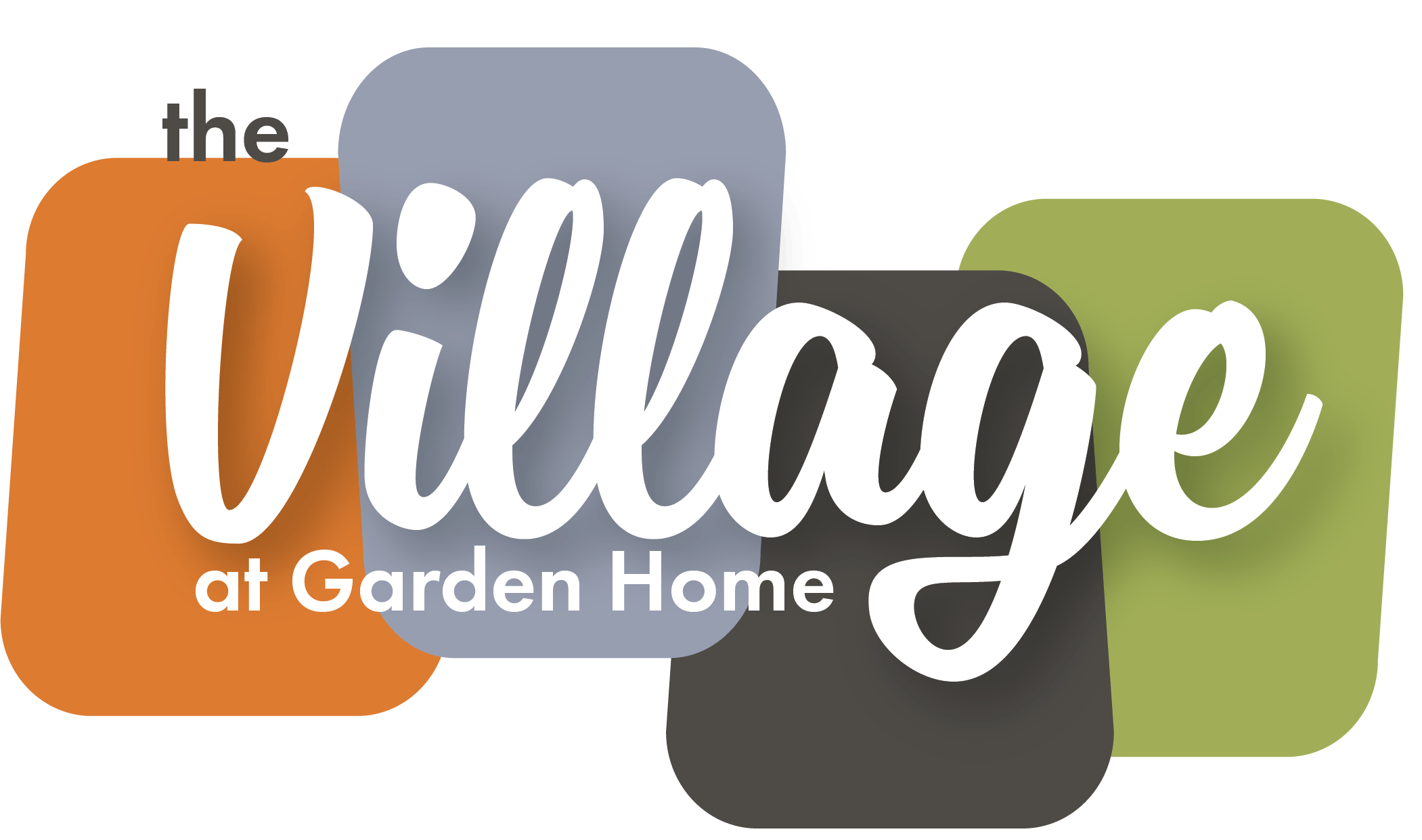 The image is a logo for "The Village at Garden Home".